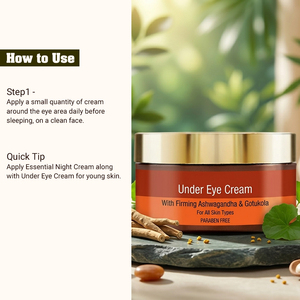 Top Selling Under Eye Cream With Ashwagandha And Gotukola For Deep Hydration Smooth Skin And Care For Tired Eyes Indian Supplier - Product Image 3