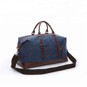 Latest Design SKEY CORPORATION 600D Cotton <b>Canvas</b> Overnight Duffle Weekender <b>Holdall</b> Bag for Travel - Product Image 6