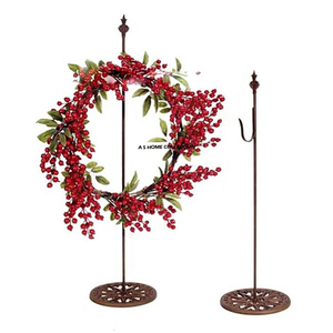Support de couronne de Noël en métal galvanisé, finition double argentée, vierge pour sublimation, fait main, pour décoration intérieure - Product Image 4