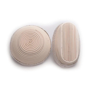 Vietnam natural rattan core Banneton Bread Proofing Basket 9 inch Set of 2 Sourdough <b>Round</b> Bowls MOQ Handmade Rattan basket - Product Image 1