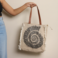 Nuevo Bolso Tote de Gran Capacidad para Mujer, Estilo Coreano, con Cuentas Bordadas, Diseño Personalizado, Cierre Abierto, Estilo Whimsy Art Craft (Todos los diseños)