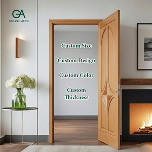 Puerta Corredera de Madera Sólida de Estilo Mid-Century con Tallado Geométrico para Hogares Contemporáneos, Fabricación Personalizada GA-28S - Product Image 3