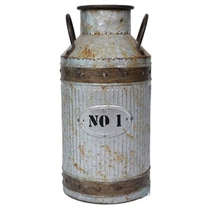 Top Trending Traditional Design <b>Galvanized</b> Metal Milk Can with Handle Eco-Friendly & Customizable Size Shape Color - Product Image 3