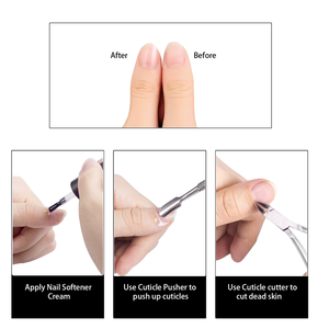 กรรไกรตัดหนังกำพร้าแบบปรับแต่งได้พร้อมที่ดันและกำจัดหนังกำพร้าสแตนเลส ชุดอุปกรณ์ดูแลเล็บมือและเล็บเท้าระดับมืออาชีพ - Product Image 4