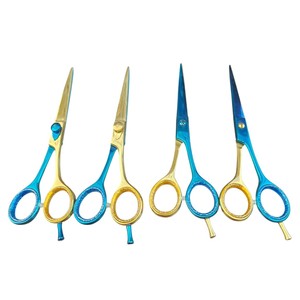 Stainless Steel Barber Scissors Set Hair Cutting Scissor and Thinning <b>Shear</b> Combo for Salon Hairdressing Stylists Grooming Kit - Product Image 5