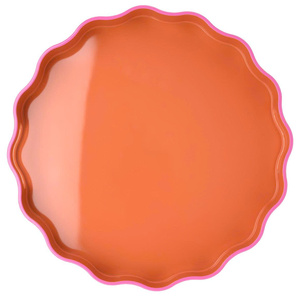 Plateau en laque festonné audacieux et accrocheur pour la présentation de fêtes et le rangement de table - Product Image 2