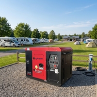 Générateur diesel silencieux refroidi par air KATHER 10KVA 5KVA 8KVA 12KVA, faible régime, triphasé, 4 fils, certifié CE/ISO9001, pour camping en extérieur