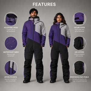 Traje de Esquí Personalizado Unisex con Bloques de Color, Chaqueta y Pantalones Impermeables y Aislantes, Fabricante y Proveedor de Ropa Deportiva al por Mayor - Product Image 3