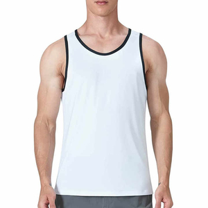 Camiseta sin Mangas para Hombre, Diseño Personalizado, OEM, Tela de Bambú y Algodón, Suave y Transpirable, Fabricante y Proveedor de Chalecos Deportivos para Gimnasio - Product Image 1