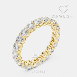Bague de mariage ronde 1,995 carats, bijoux fins, certifiée IGI, or blanc 14 carats, diamant de laboratoire, bague de fiançailles et d'anniversaire - Product Image 6