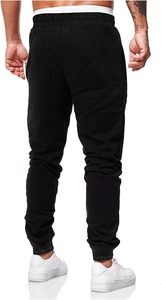 Men's Graphic Print Knot Front Sweatpants <b>Drawstring</b> Elastic Waist <b>Trousers</b> with Pockets - Product Image 5