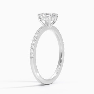 Elegant White Silver <b>Crystal</b> <b>Ring</b> Stunning Engagement Wedding Anniversary Jewelry for Women - Product Image 1