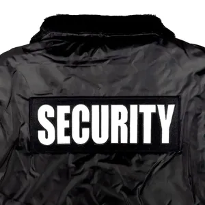 High Quality <b>Hooded</b> Spring Windbreaker SECURITY Bomber <b>Jacket</b> Men Warm Outwear Security Guard Uniform <b>Rain</b> <b>Jacket</b> - Product Image 3