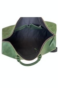 Bolsa de Viaje de Cuero Genuino Estilo Vintage, Forma de Barril, Unisex, Ligera, con Correa para el Hombro, Cierre de Cremallera, Clásica, Grande, para Fin de Semana - Product Image 3