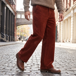 Men's Cotton Corduroy <b>Chinos</b> Trousers Straight Leg Casual Pants <b>Elastic</b> Flame-Resistant Lightweight Woven Custom Logo Wholesale - Product Image 4