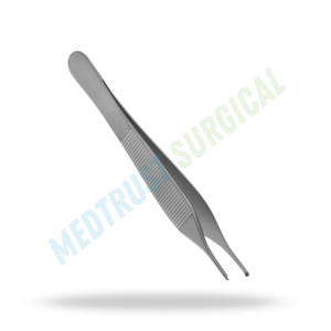 Pince à tissus Adson délicate 1x2 dents 12cm, instrument chirurgical, pince de maintien des tissus fins - Product Image 4