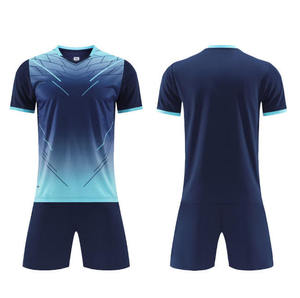 Conjunto de Camiseta y Pantalones Cortos de Fútbol para Hombre, Transpirable, Cuello en V, Secado Rápido, Ligero, con Nombre de Equipo Personalizable para Uniforme de Fútbol - Product Image 3