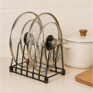 Wholesale Suppliers Iron Kitchen <b>Pot</b> Pan Storage Rack Lid <b>Holder</b> Countertop & Cabinet Cookware Organizer for <b>Pots</b> Pans and Lids - Product Image 4