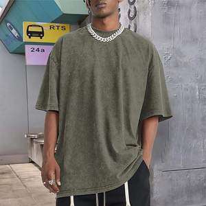 เสื้อยืดผู้ชายแบบกรดซักได้เสื้อทีเชิ้ตแบบปรับแต่งได้ - Product Image 4