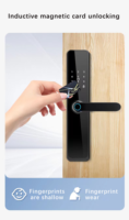 Serrure de porte intelligente à empreintes digitales, contrôle à distance par application, WiFi, mot de passe numérique électronique, carte-clé, reconnaissance faciale pour la maison et le bureau