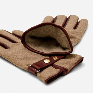 HARAZ Retro Fashion Leather Wrist-Length <b>Touchscreen</b> <b>Gloves</b> Thermal Eco-Friendly Unlined Winter Outdoor Use Men Women - Product Image 1