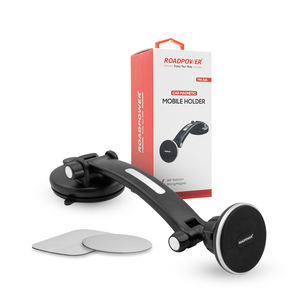 Support magnétique réglable pour téléphone portable Roadpower (RP-MH-536-BK) pour voiture, avec ventouse à bras long et rotation à 360° °   Rotation et adhérence puissante - Product Image 1