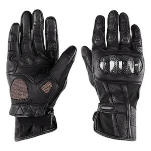 Beige Leather Touchscreen <b>Gloves</b> with Needle Detection Split Cuff Cashmere Lining Soft Grain Palm Full Finger Design - Product Image 2