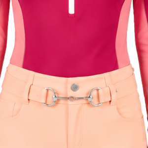 Pantalones de equitación para mujer Peach, cintura alta, elásticos, con presillas para cinturón, para competición y entrenamiento. - Product Image 6