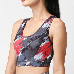 Sujetador deportivo de alta sujeción para mujer, tallas grandes, con espalda cruzada, transpirable, ajustable, para yoga y gimnasio, venta al por mayor, MOQ bajo - Product Image 5
