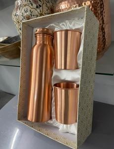 Radhe Enterprises Premium Quality Classic Eco-Friendly Copper Water <b>Bottle</b> 1000ml Customizable Home Outdoor Camping Gift - Product Image 4