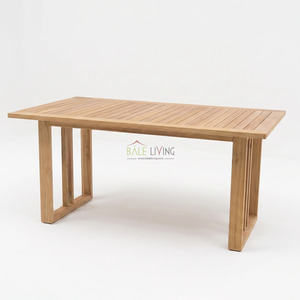 Mesa de Comedor Rectangular Felcia de Madera de Teca Sólida, Diseño Moderno y Minimalista, Muebles Ecológicos para Comedor - Product Image 3