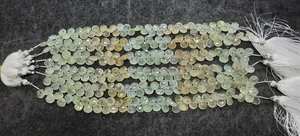 Perles de pierre précieuse naturelle multi-prehnite facettées en forme de cœur, 7-8 mm, prehnite ombrée, perles briolette prehnite pour la création de bijoux, 8 pouces - Product Image 4