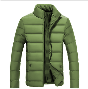 Zipper Front Puffer Jacket Men Stylish <b>Thick</b> Padded <b>Winter</b> Outerwear Trendy Casual Warm Lightweight Travel <b>Coat</b> - Product Image 2