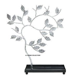 Support de décoration de Noël en aluminium plaqué or, design en forme de feuille, éclairage LED moderne de luxe, en métal, à vendre - Product Image 4