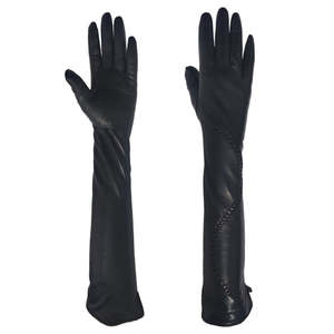Guantes Largos Negros Brillantes para Mujer, Estilo Látex, para Cosplay, Fiestas, Actuaciones, Elegantes y Brillantes, Hasta el Brazo - Product Image 5