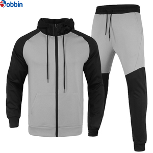 Ensemble de vêtements unisexes tendance, costume d'automne, sweat à capuche décontracté pour homme, combinaison sportive décontractée avec empiècements contrastés, vêtements pour homme - Product Image 3