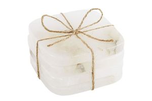 Sous-verres carrés en marbre naturel poli, lot de 4 pièces au design unique, pour la maison, à vendre - Product Image 4