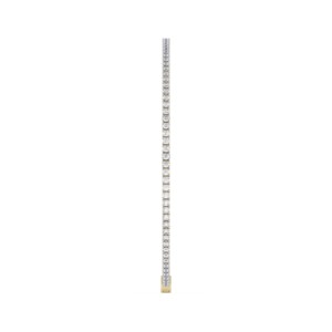 Brazalete de tenis flexible de oro amarillo de 14 quilates con diamante de laboratorio redondo Brittany (1 quilate) Tw. Pulseras y Brazaletes de Diamantes de Eternidad Completa - Product Image 2