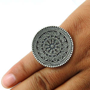 Beautiful Floral Design Women <b>Ring</b> Available In 925 Sterling Silver Pretty Adjustable Bohemian Jewelry At Reasonable Price - Product Image 4