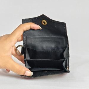 Tarjetero Bohemio Hecho a Mano con Patrón Geométrico y Cierre de Botón, Cartera Corta para Mujer - Product Image 5
