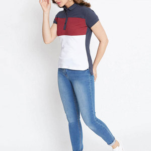 Polo décontracté pour femme avec logo personnalisé, manches courtes, en piqué de coton respirant, idéal pour le golf, les sports et les uniformes d'équipe, haut d'été pour femme - Product Image 2