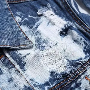 Men's Slim Fit <b>Denim</b> <b>Jacket</b> Casual Washed 100% Cotton Turn-down Collar Button Front Regular Sleeve Windproof Breathable Autumn - Product Image 5