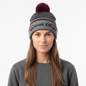 Bonnet en acrylique uni tendance, unisexe, tricoté, chaud, avec logo personnalisé, à revers, pour l'hiver - Product Image 5