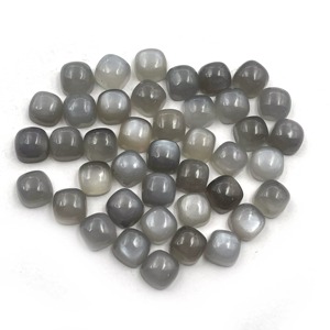 Lot de pierres précieuses en vrac œil de chat, cabochons coussin en pierre de lune grise naturelle certifiées IGI, 6 mm, pour la fabrication de bijoux - Product Image 5
