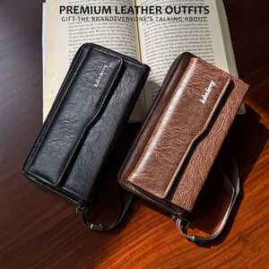Cartera Moderna y Elegante para Hombre, Delgada, Impermeable, de Cuero Sintético, con Tarjetero, Duradera - Product Image 1