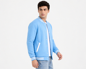 Fashion varsity jacket <b>crafted</b> for comfortable movement with premium texture and timeless style for urban daily outfit styling - Product Image 4
