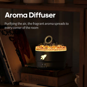 最新スモークリング火山型加湿器 アロマディフューザー 7色光る大砲型加湿器 家庭・オフィス用 - Product Image 2