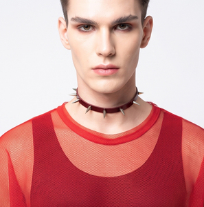 Camiseta de verano al por mayor para hombre con hombros caídos, camiseta transparente de moda para hombre, camisetas ajustadas sexys de malla transparente - Product Image 5