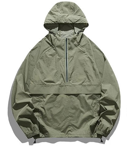 Ensemble de survêtement personnalisé pour hommes, vêtements de sport, veste zippée en nylon et polyester, survêtement coupe-vent, logo OEM et ODM, streetwear hip-hop - Product Image 6