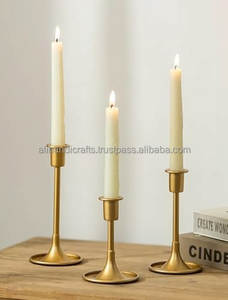 <b>Bulk</b> Order Vintage Style Metal <b>Candle</b> Stand Solid Brass & Cast Aluminum Tabletop <b>Candle</b> Holder Exporter Moradabad India - Product Image 3